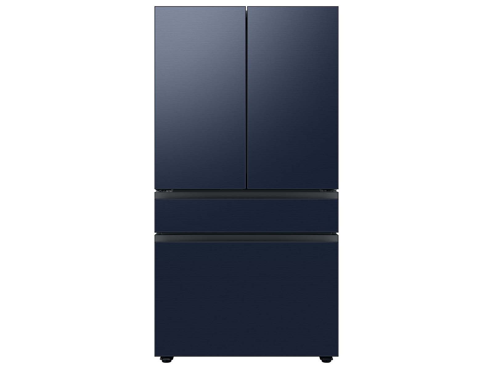Bespoke 4-Door French Door Refrigerator Panel in Navy Steel - Middle Panel Cloud Navy