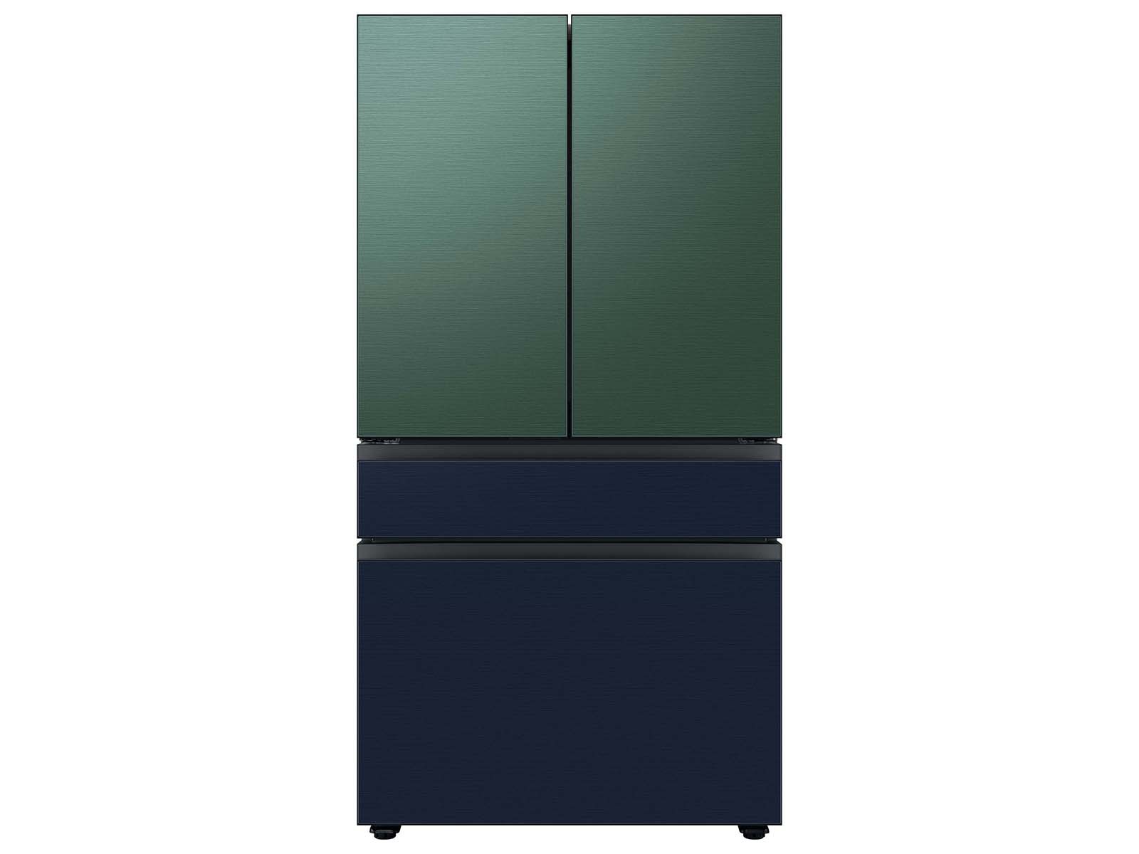 Bespoke 4-Door French Door Refrigerator Panel in Navy Steel - Middle Panel Cloud Navy