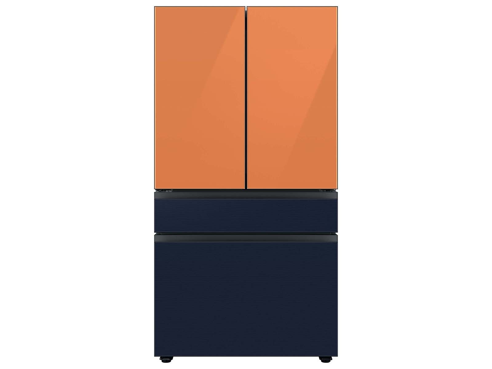 Bespoke 4-Door French Door Refrigerator Panel in Navy Steel - Middle Panel Cloud Navy