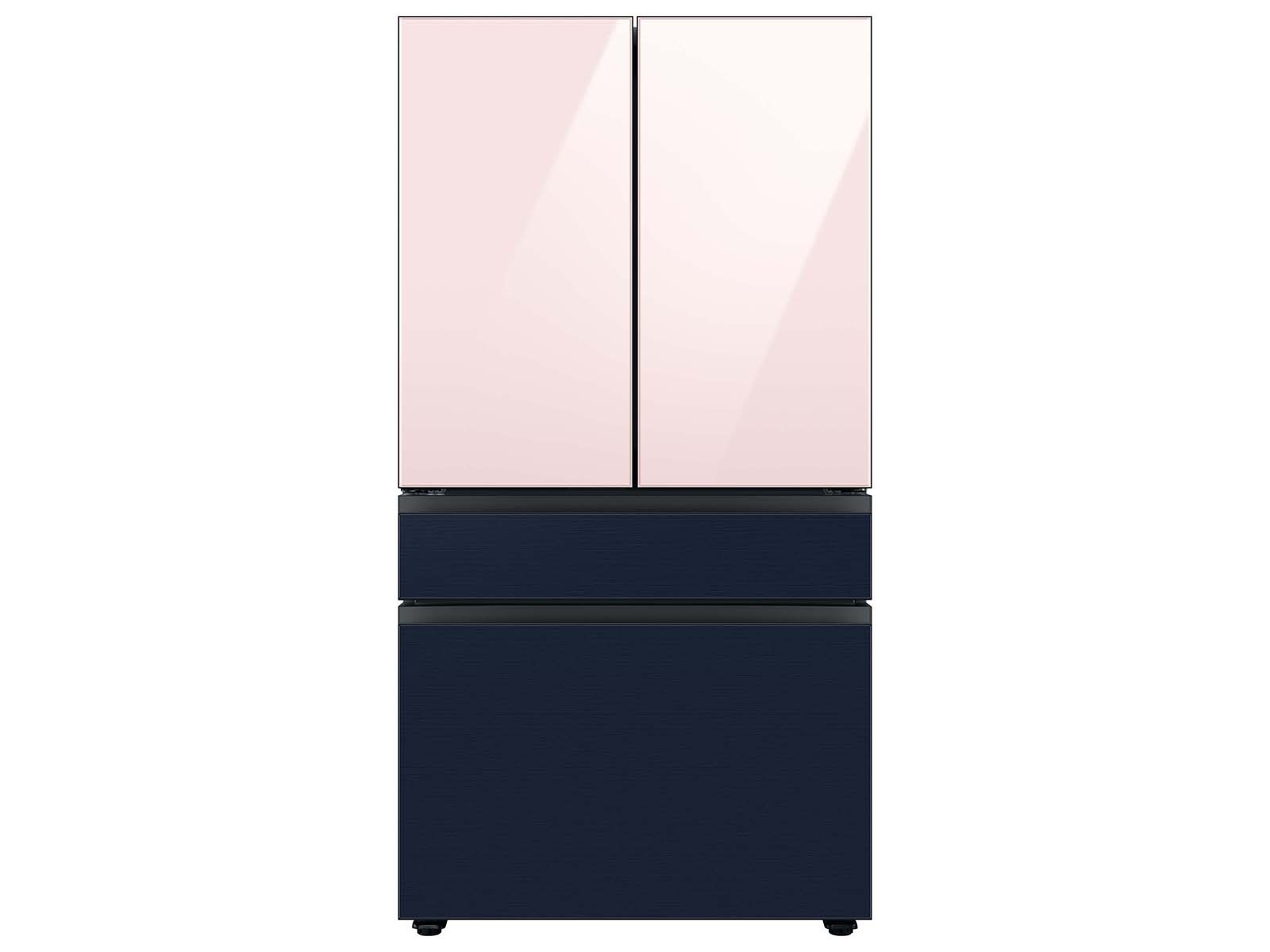 Bespoke 4-Door French Door Refrigerator Panel in Navy Steel - Middle Panel Cloud Navy