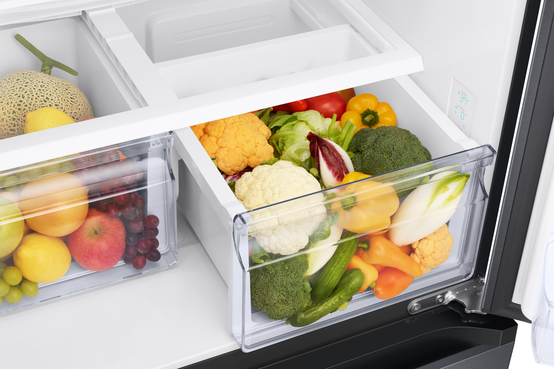 Thumbnail image of 18 cu. ft. Smart Counter Depth 3-Door French Door Refrigerator in Black Stainless Steel