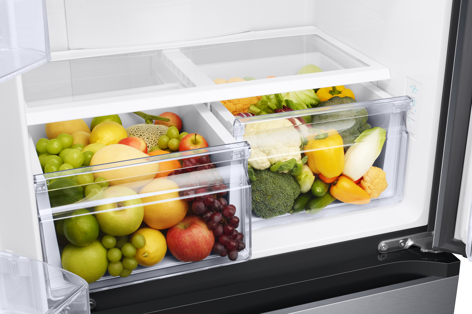 Thumbnail image of 18 cu. ft. Smart Counter Depth 3-Door French Door Refrigerator in Black Stainless Steel