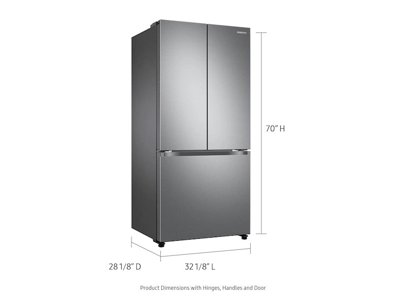 Samsung 18 cu. ft. Smart Counter Depth 3-Door French Door Refrigerator in Silver(RF18A5101SR/AA) on Fridge.com
