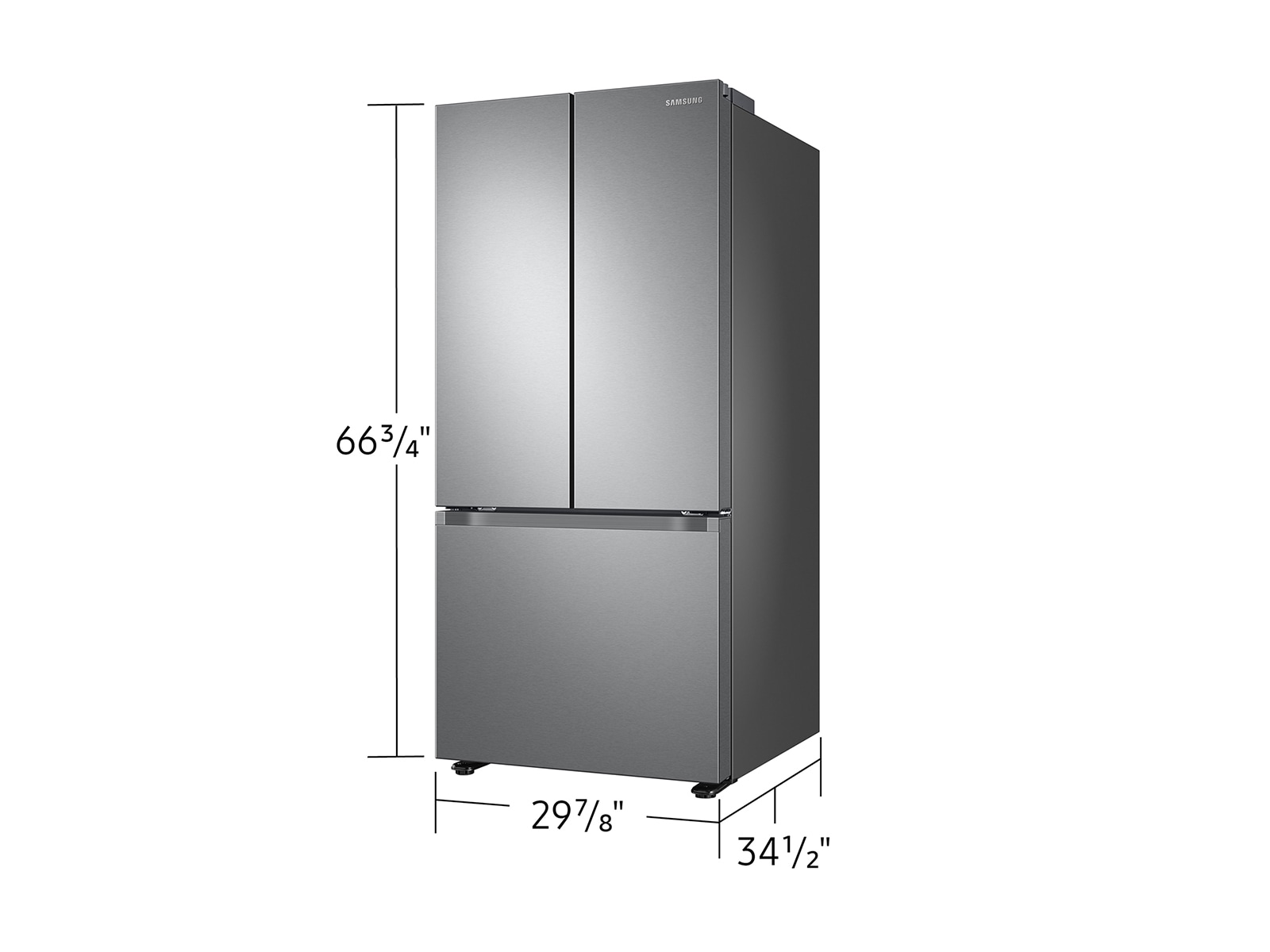 RF4500A French Door Refrigerator with Flat Door Design Silver