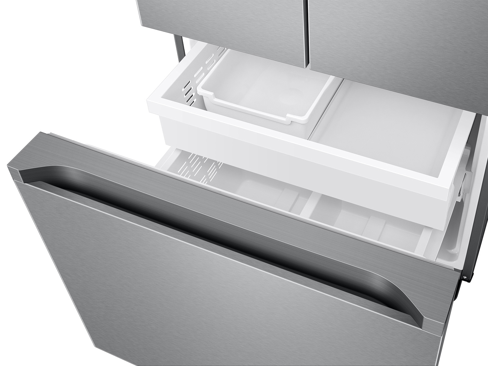 RF4500A French Door Refrigerator with Flat Door Design Freeze1 Silver 