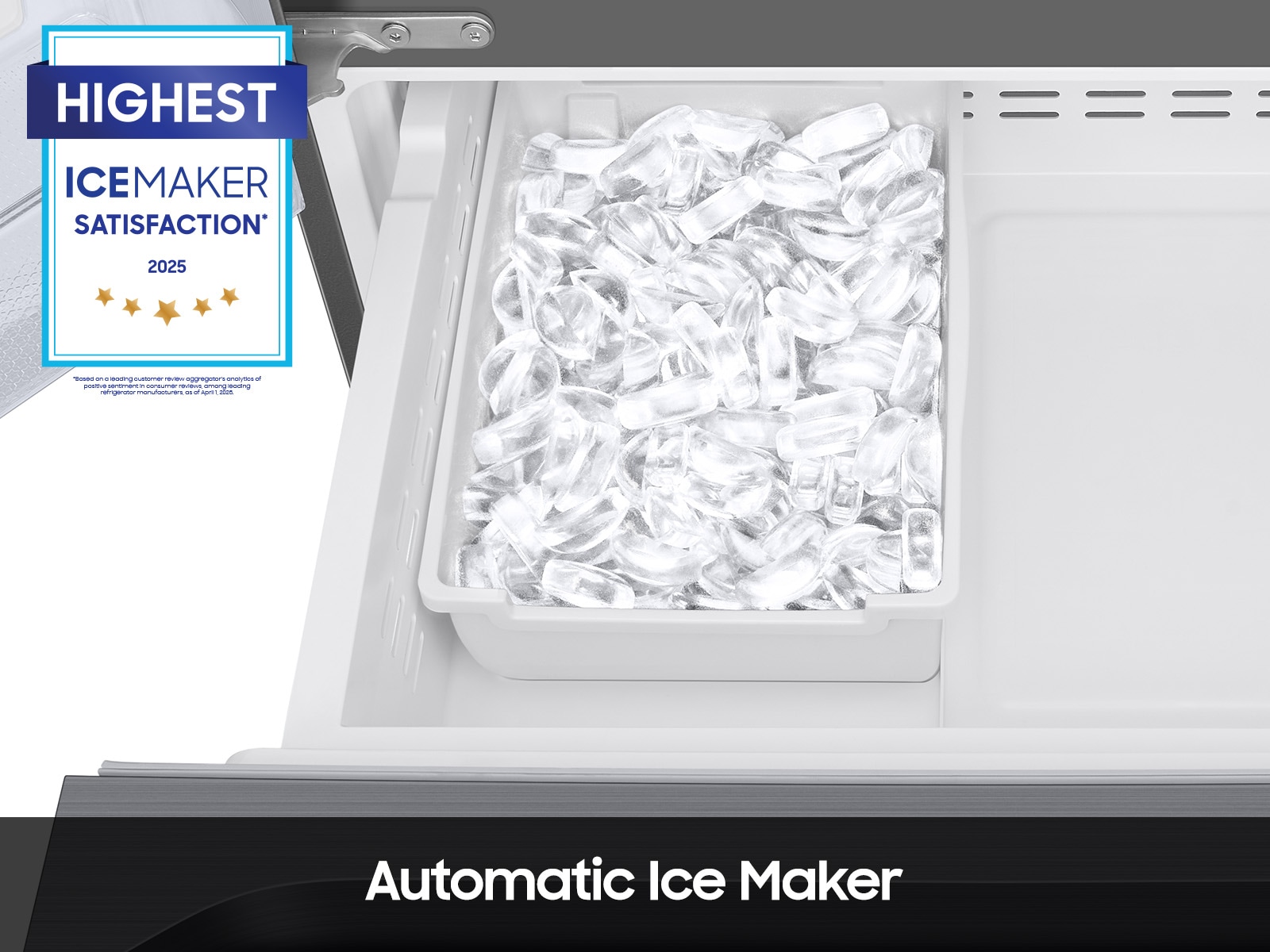 22 cu. ft. Smart 3-Door French Door Refrigerator with External Water Dispenser in Fingerprint Resistant Stainless Steel Silver