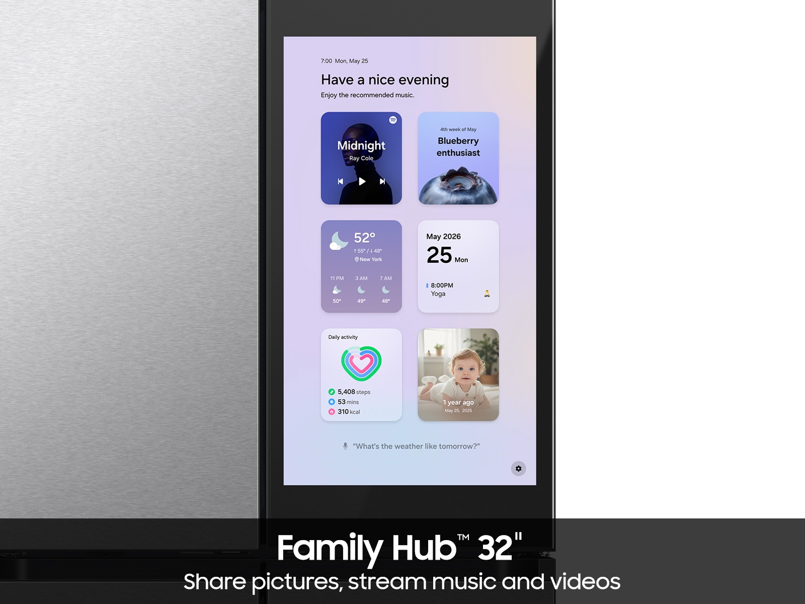 Bespoke AI 4-Door Flex™ AI Family Hub™ AI Vision &amp; Auto Open Door | 23 cu.ft. Stainless Steel