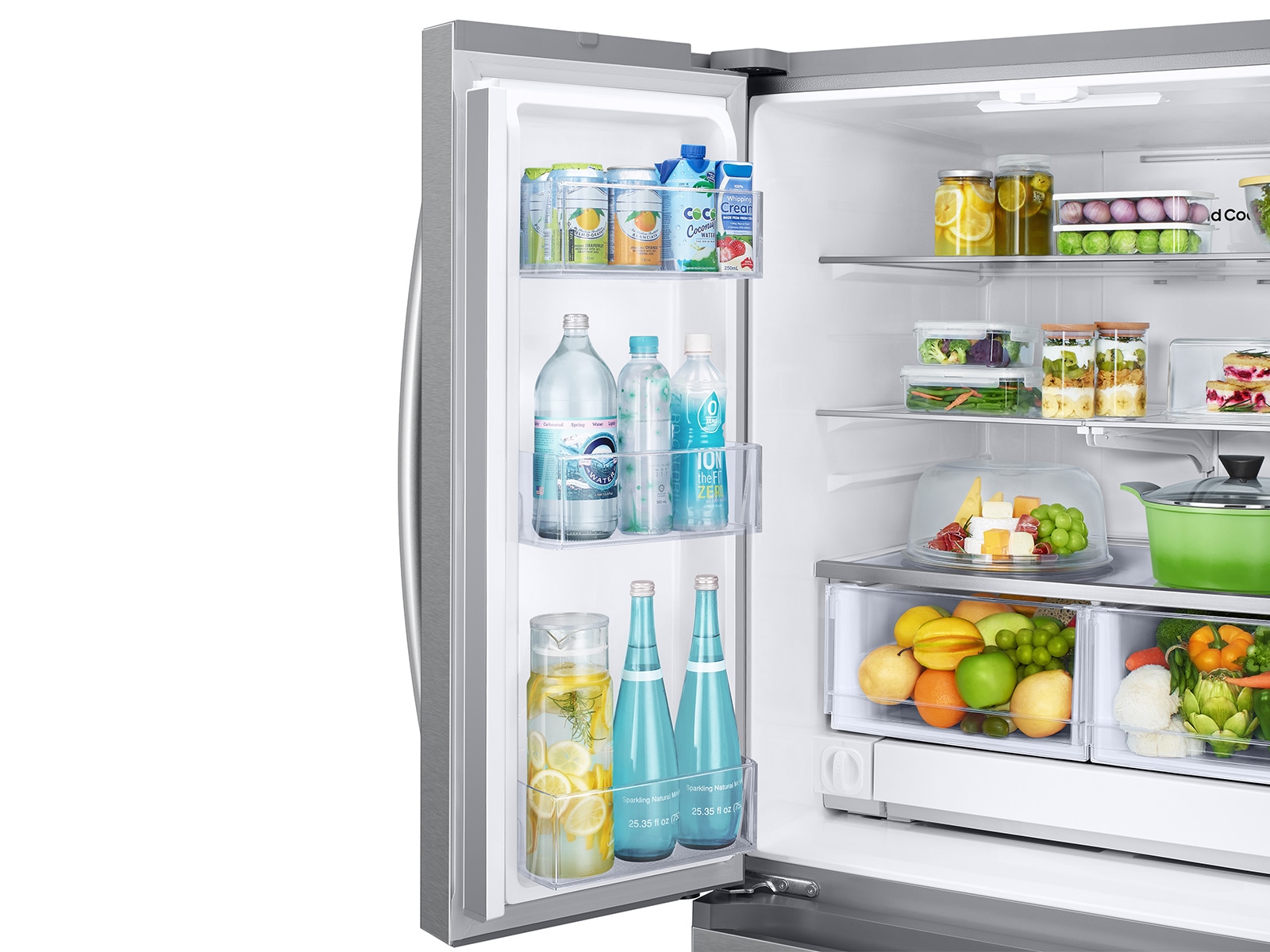 RF5000C French Door Refrigerators with Beverage Center Freezer-Dynamic Silver 