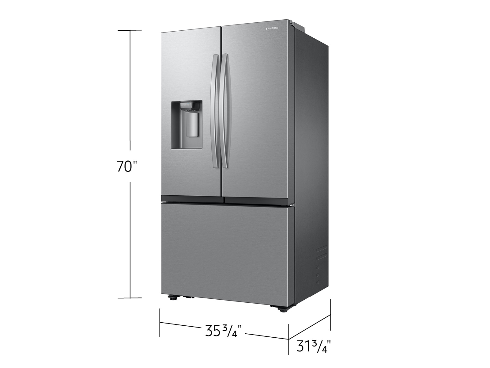 Bespoke AI 26 cu. ft. Mega Capacity Counter Depth 3-Door French