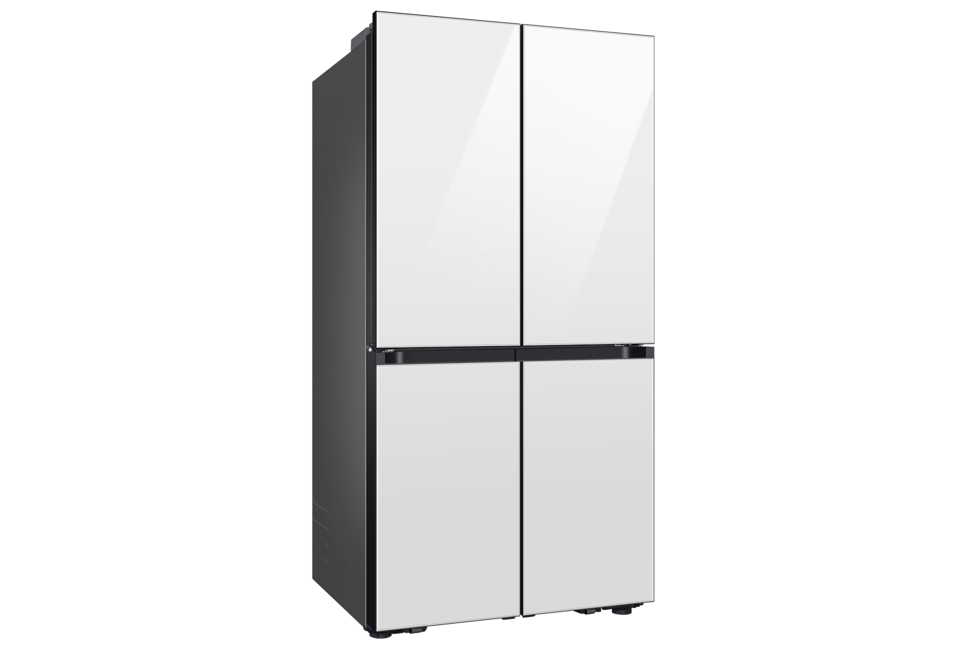BESPOKE RF9000 T Style French Door Refrigerator with Beverage Center™ L-Perspective Clean White 