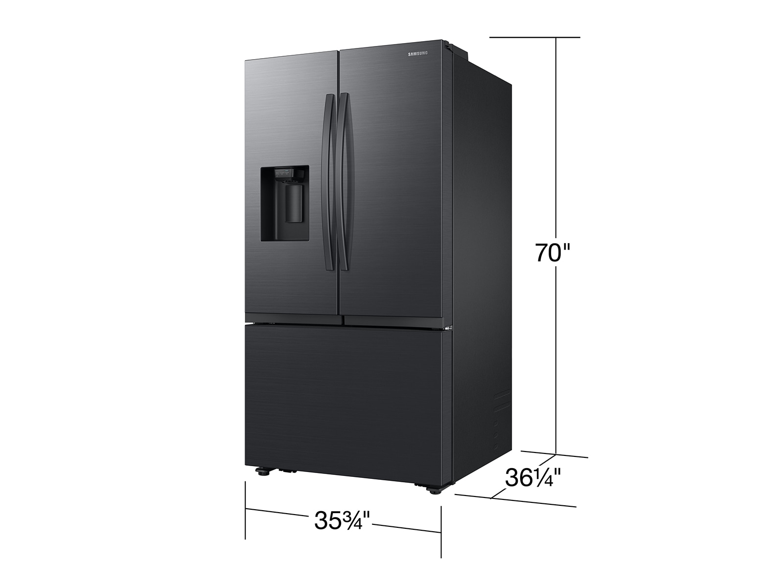 RF6500C 3Door French Door Refrigerators with Large Capacity with SpaceMax™ Technology Black