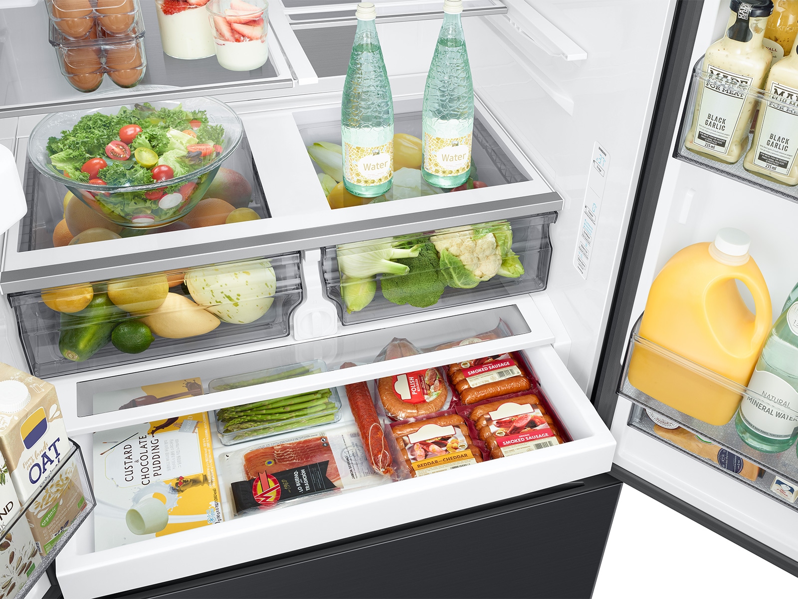 RF6500C 3Door French Door Refrigerators with Large Capacity with SpaceMax™ Technology Black