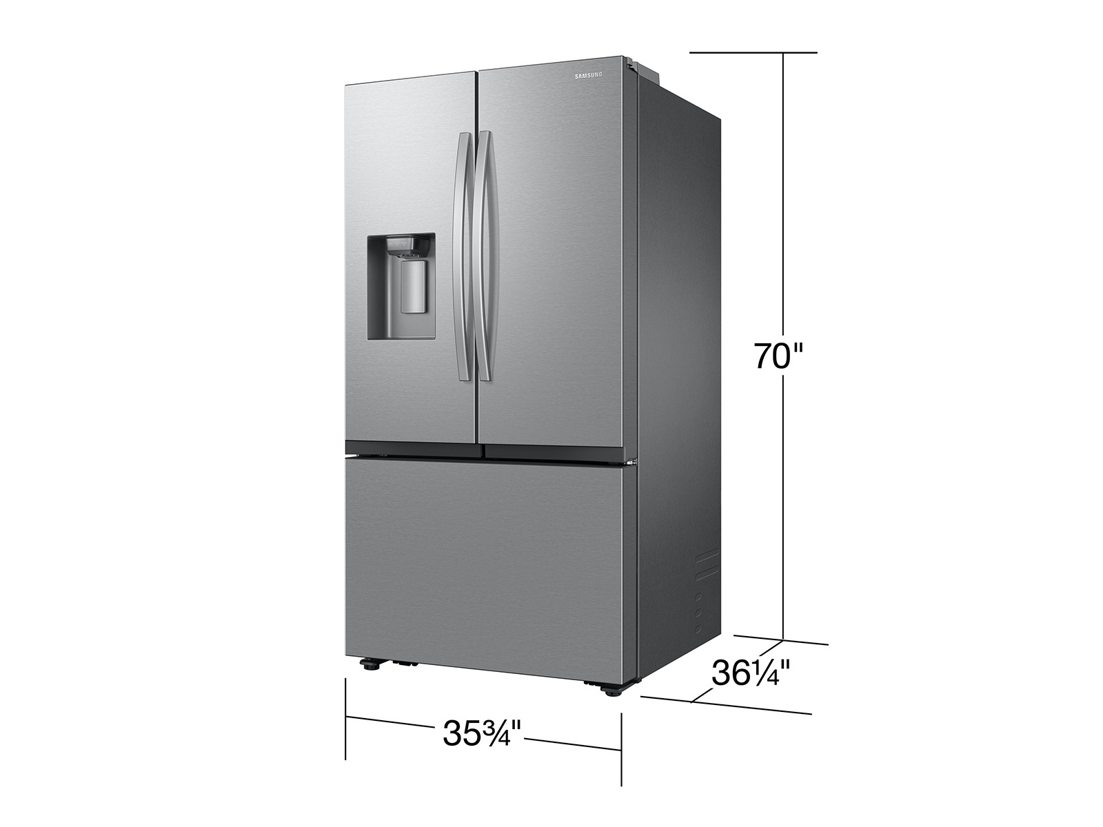 RF6500C 3Door French Door Refrigerators with Large Capacity with SpaceMax™ Technology Silver