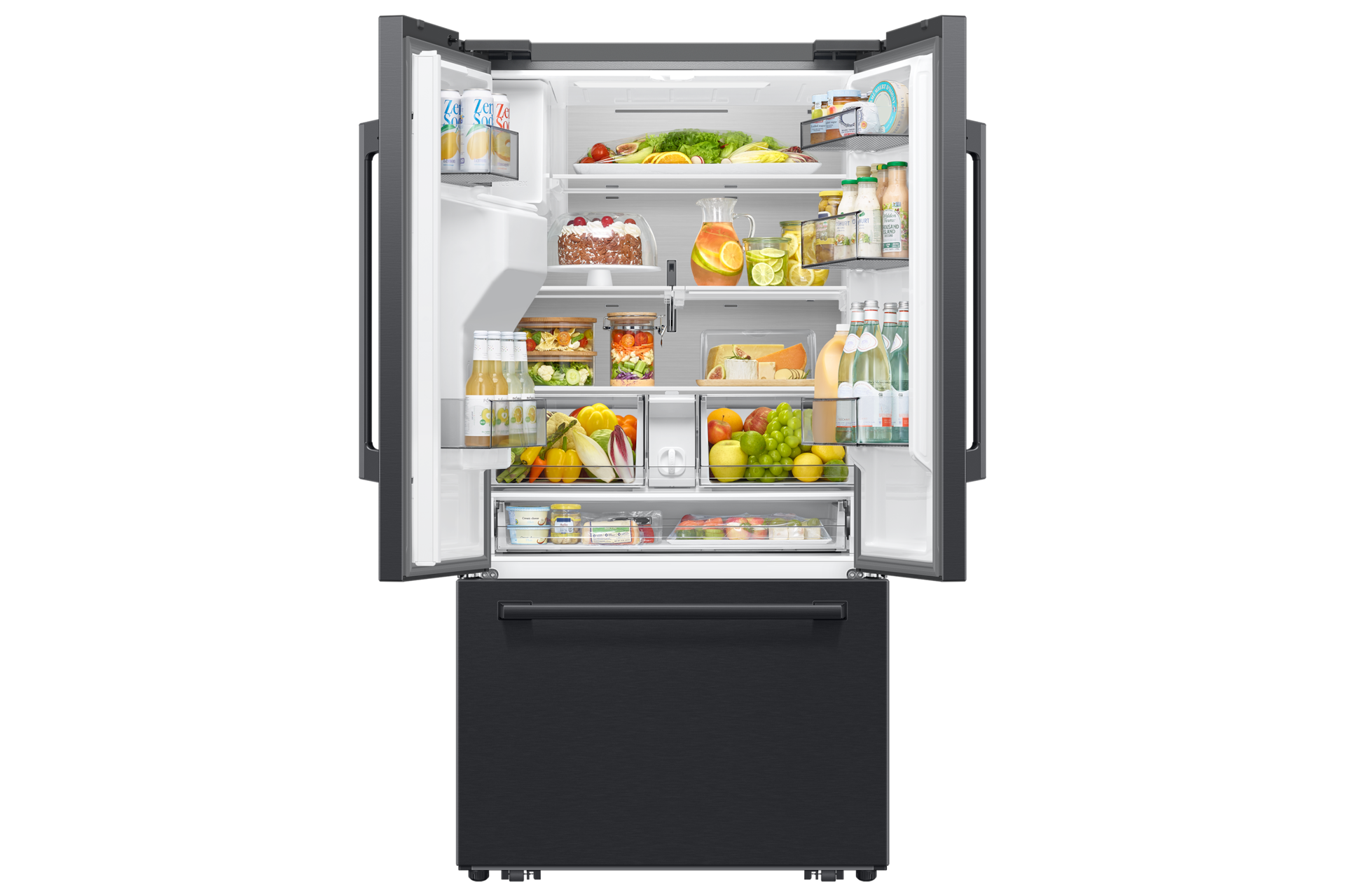 French Door Zero clearance fit with SpaceMax 28.5 cu.ft Front-Open-With-Food Black 