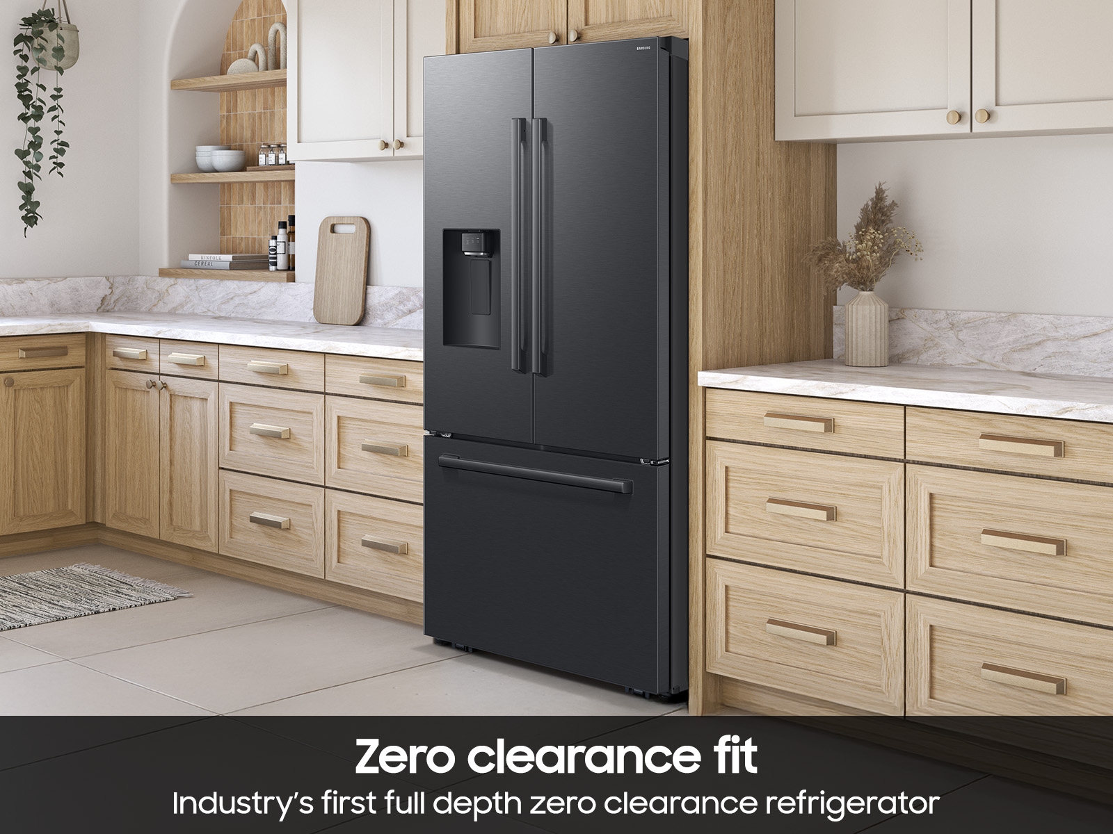 French Door Zero clearance fit with SpaceMax 28.5 cu.ft Black