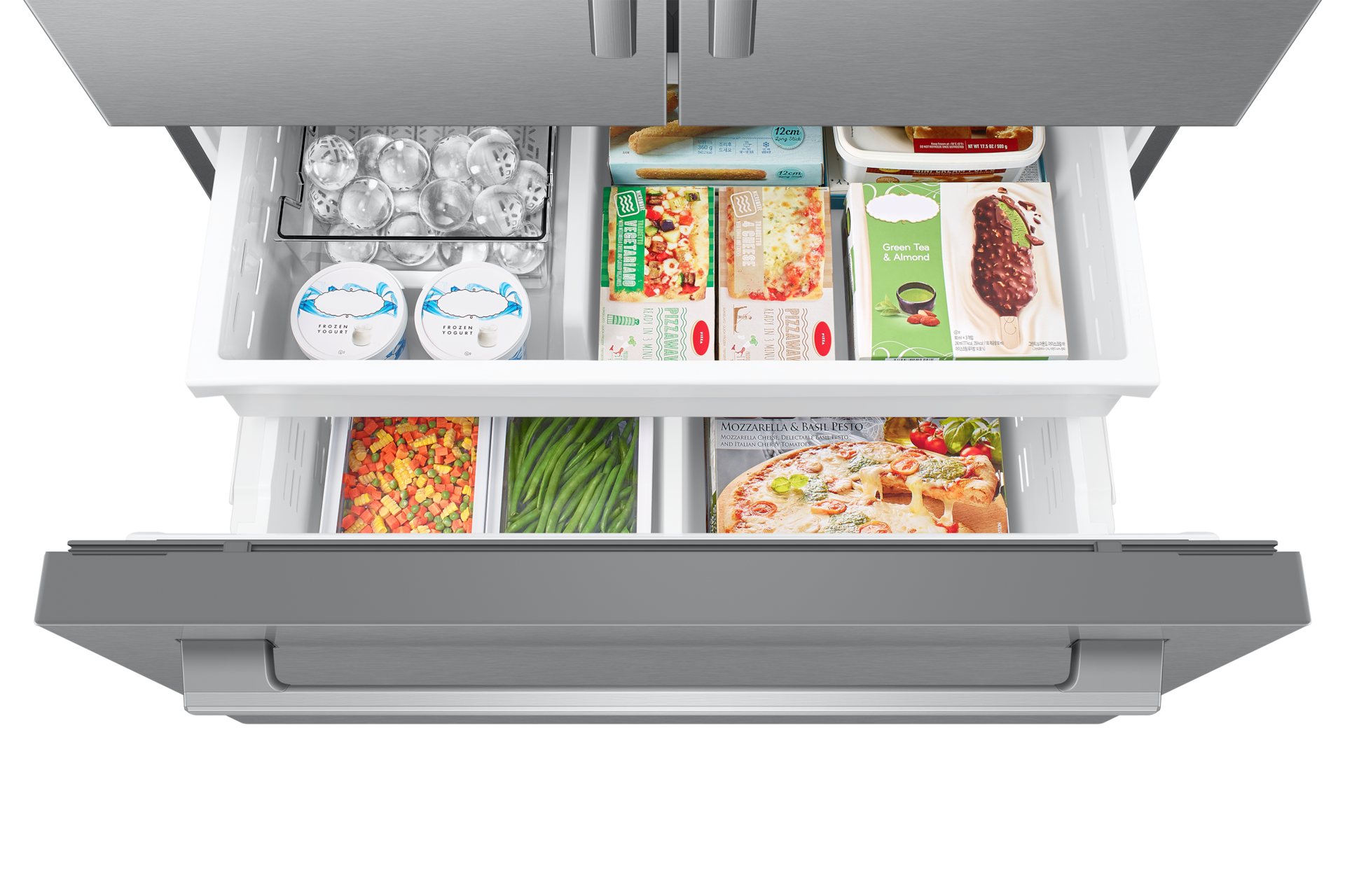 French Door Zero clearance fit with SpaceMax 28.5 cu.ft Freezer-Dynamic Silver 