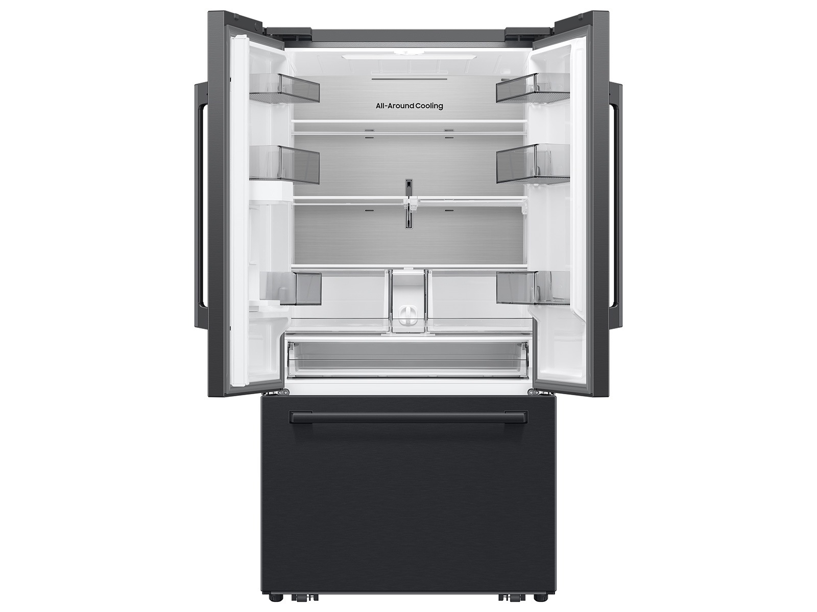 French Door Internal dispenser Zero clearance fit with SpaceMax 28.5 cu.ft R-Perspective Black 