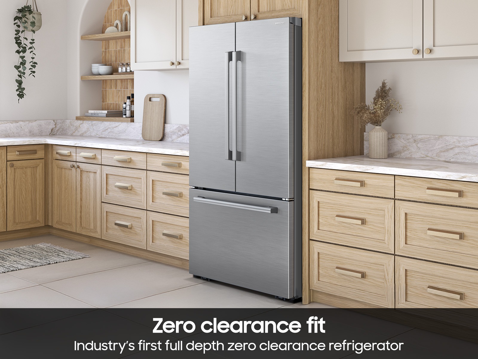 French Door Internal dispenser Zero clearance fit with SpaceMax 28.5 cu.ft Freezer-Dynamic Silver 