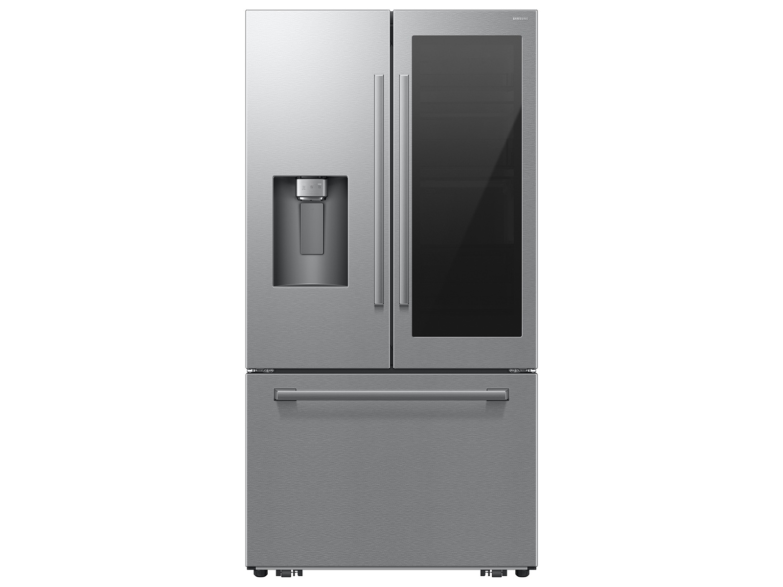French Door Refrigerator Auto View 28.5 cu.ft L-Perspective Silver 