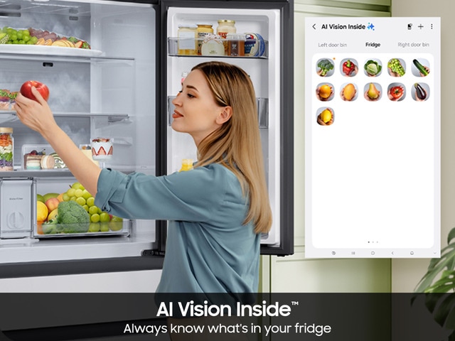 Bespoke AI 4-Door French Door AI Family Hub™ | AI Vision Inside™ & AOD 23 cu.ft.