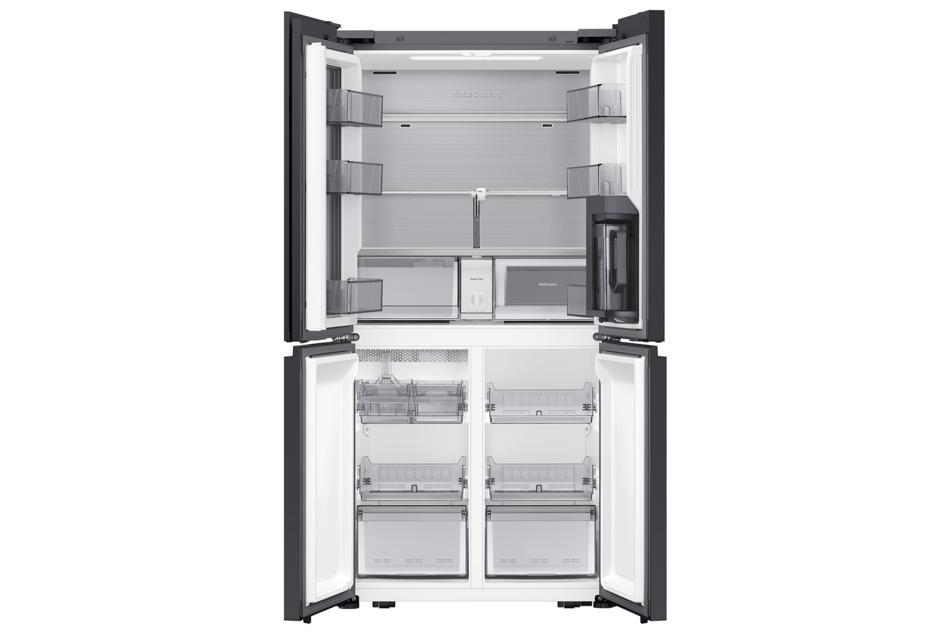 Refrigerator French Door Food ShowCase Front-Open Clean White 