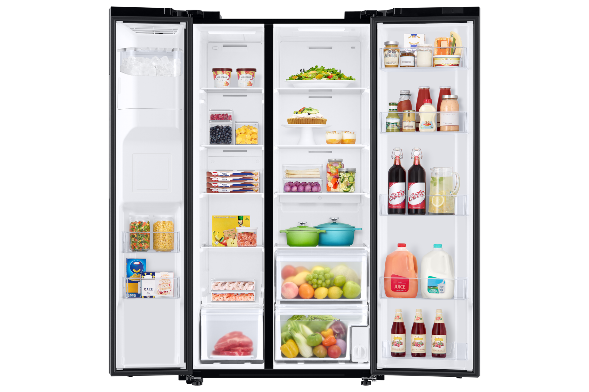 Thumbnail image of 22 cu. ft. Counter Depth Side-by-Side Refrigerator in Black