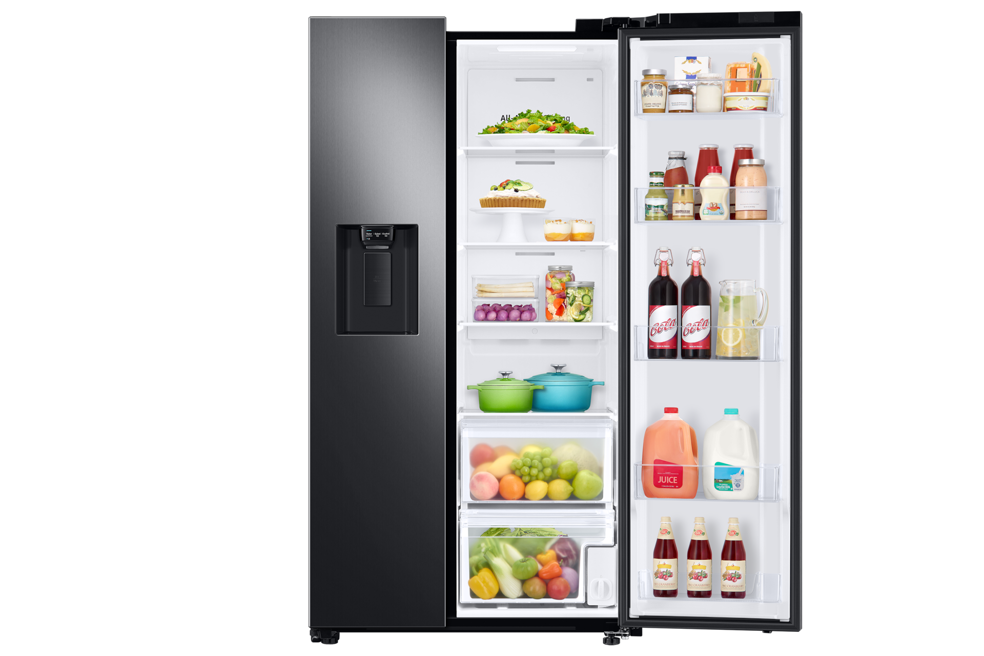 Thumbnail image of 22 cu. ft. Counter Depth Side-by-Side Refrigerator in Black