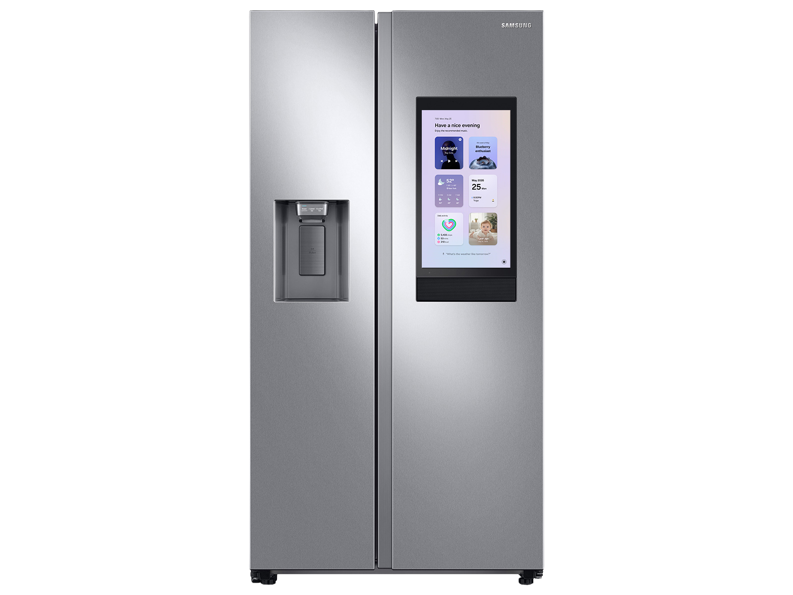 Bespoke AI Side-by-Side Family Hub™ External Water & Ice Dispenser | 22 cu.ft.