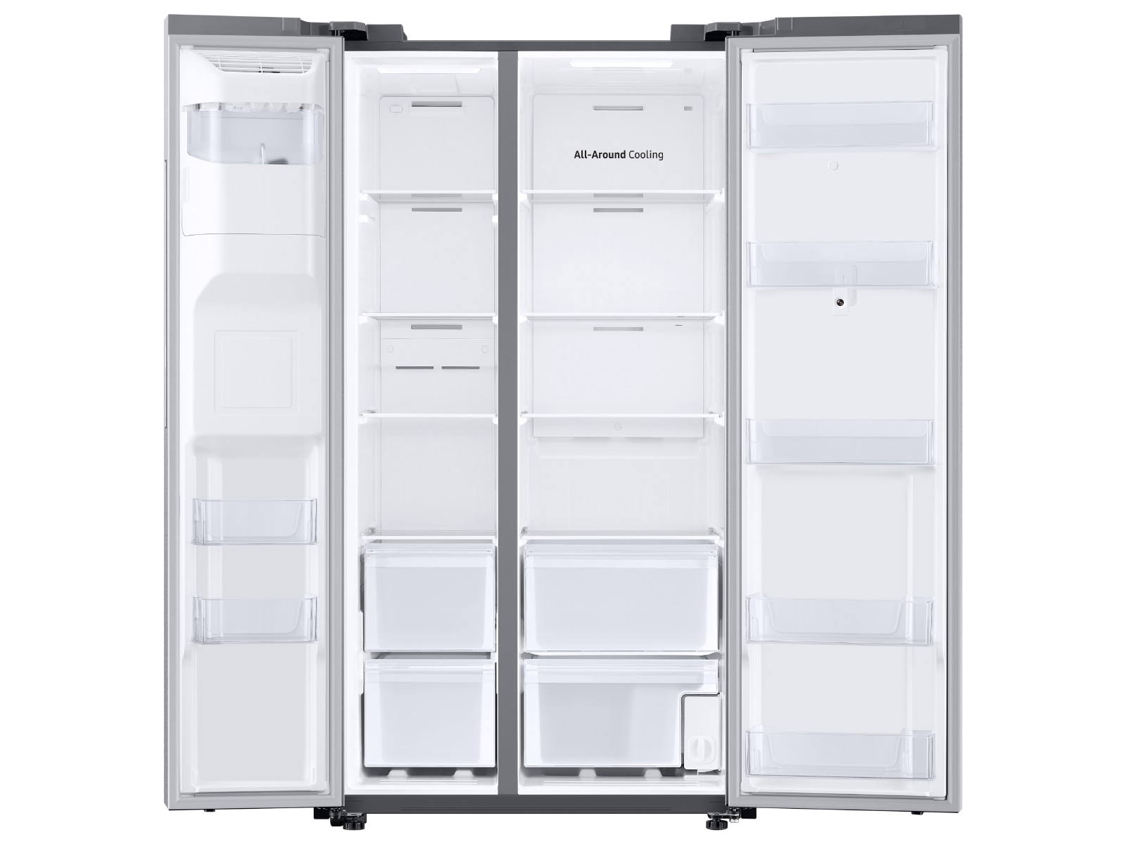 26.7 cu. ft. Large Capacity Side-by-Side Refrigerator with Touch Screen Family Hub™ in Stainless Steel Silver Mirror