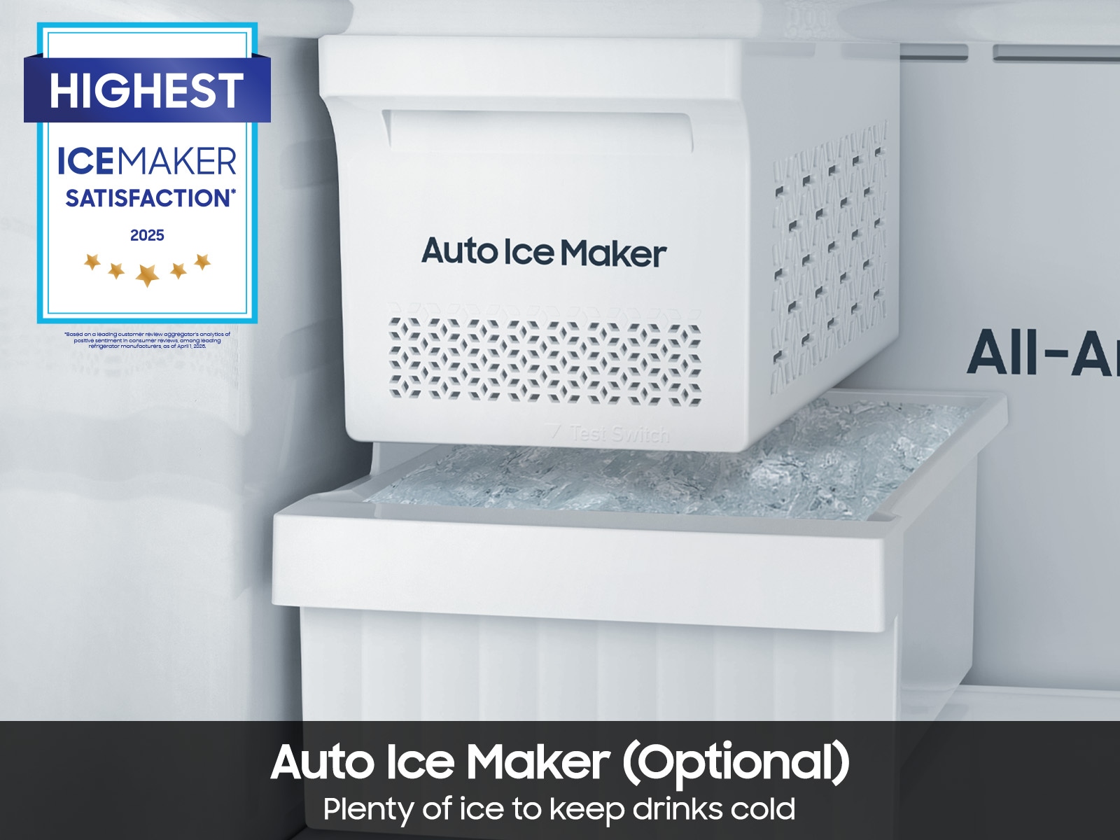 18 cu. ft. Top Freezer Refrigerator with Ice Maker in Stainless Steel