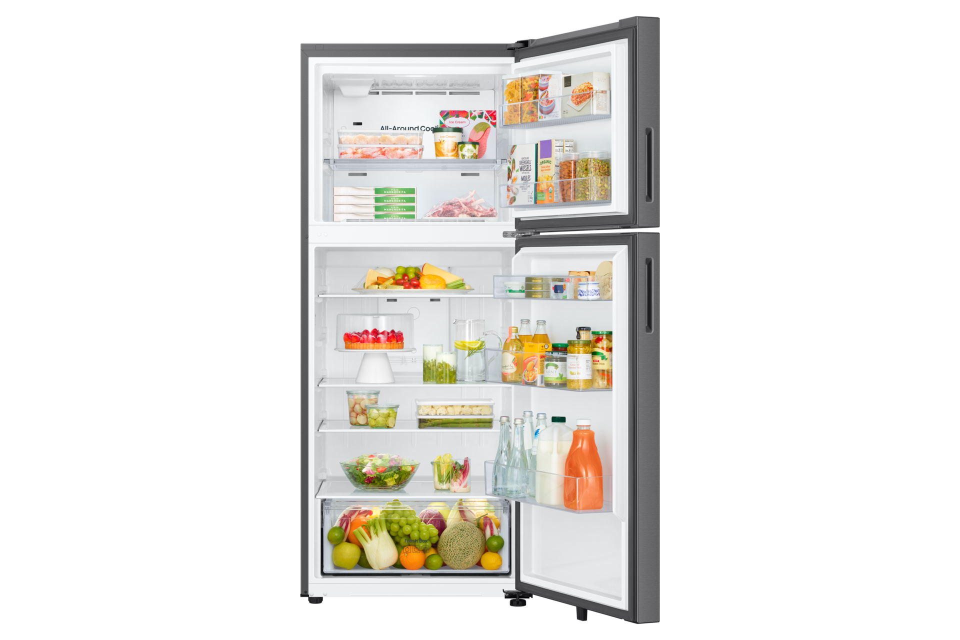 18 cu. ft. Top Freezer Refrigerator with All-Around Cooling in Stainless Steel