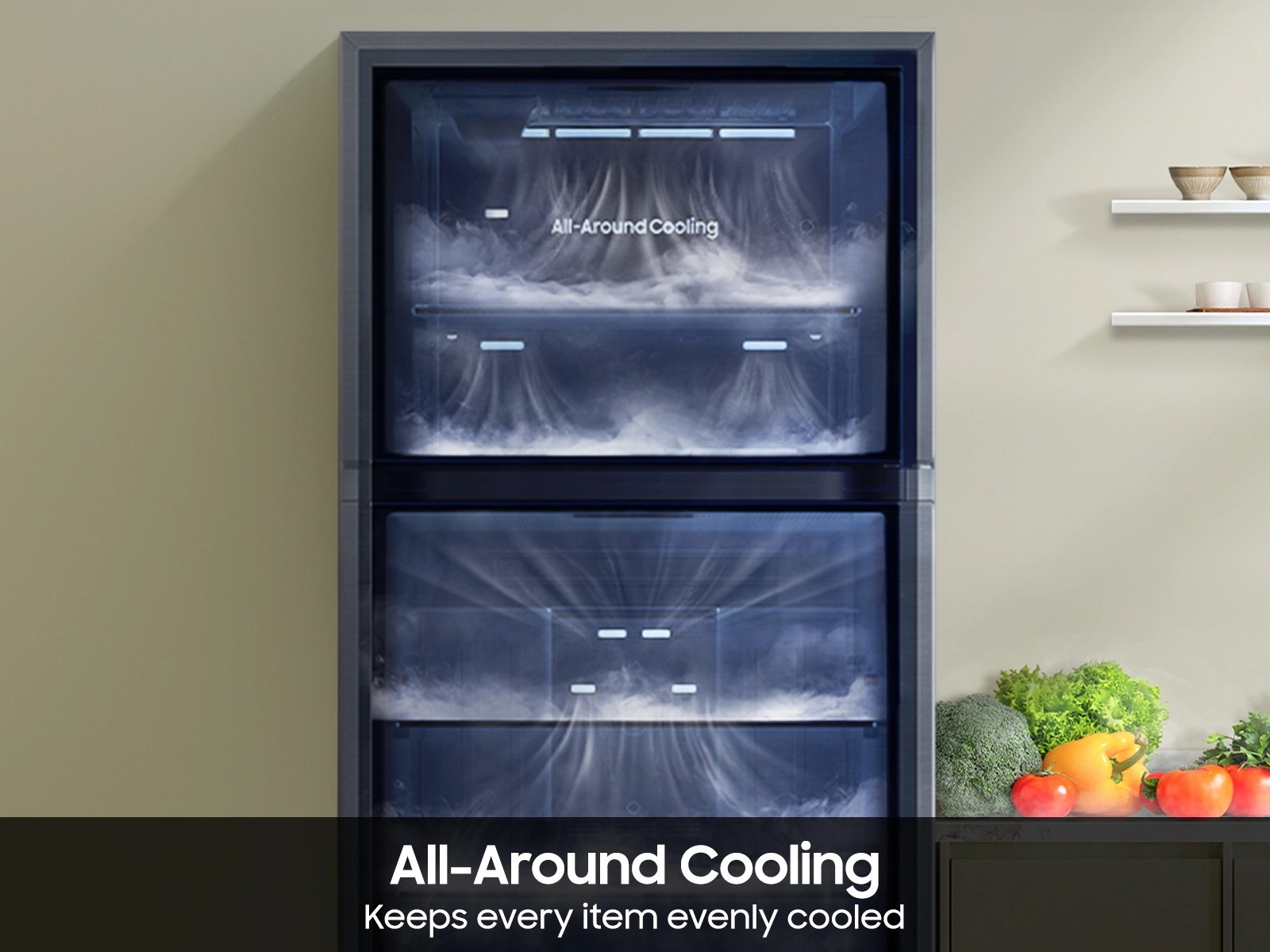 18 cu. ft. Top Freezer Refrigerator with All-Around Cooling in Stainless Steel