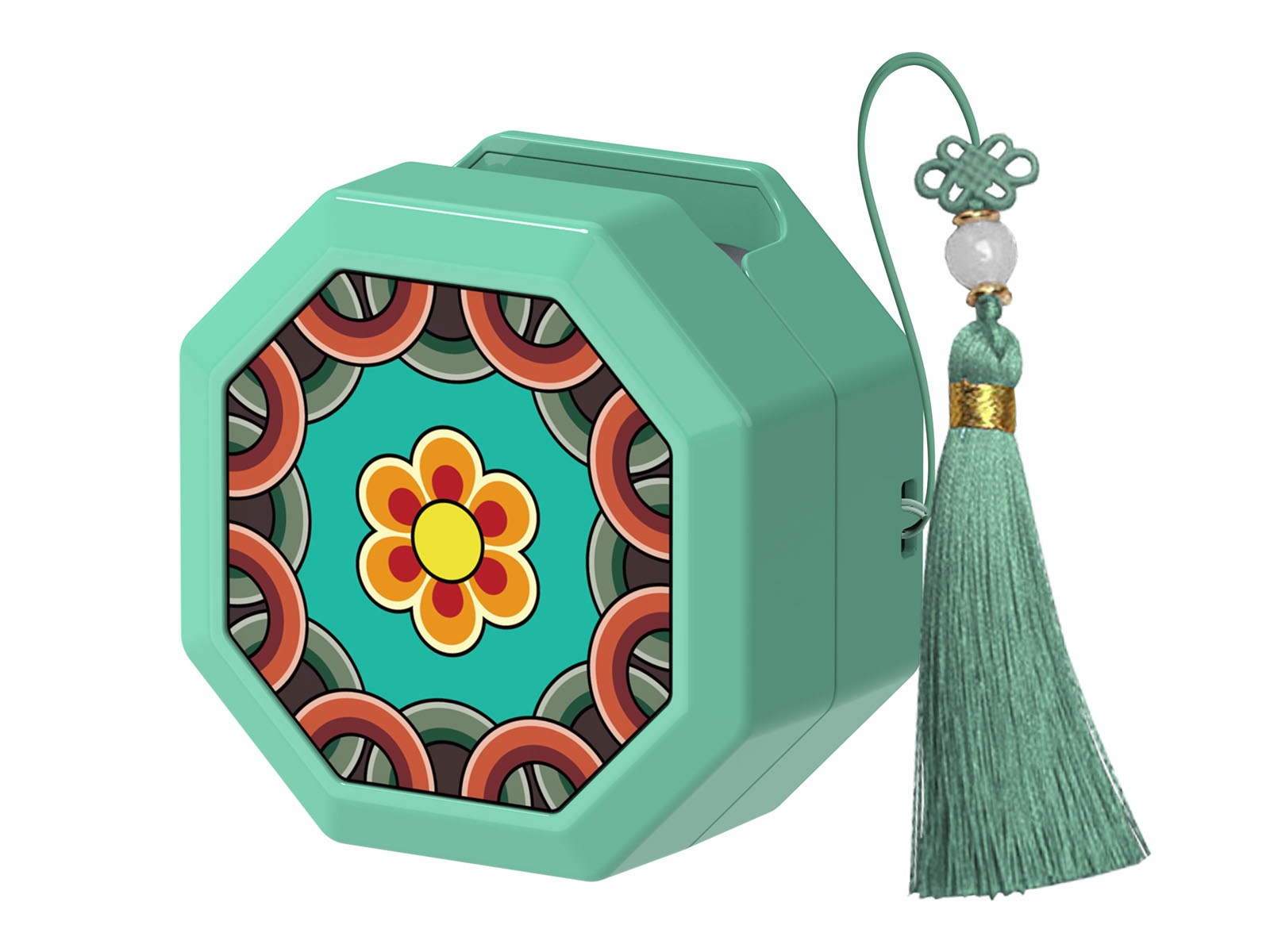 Heritage Dancheong Case for Buds4 and Buds4 Pro, Green - side