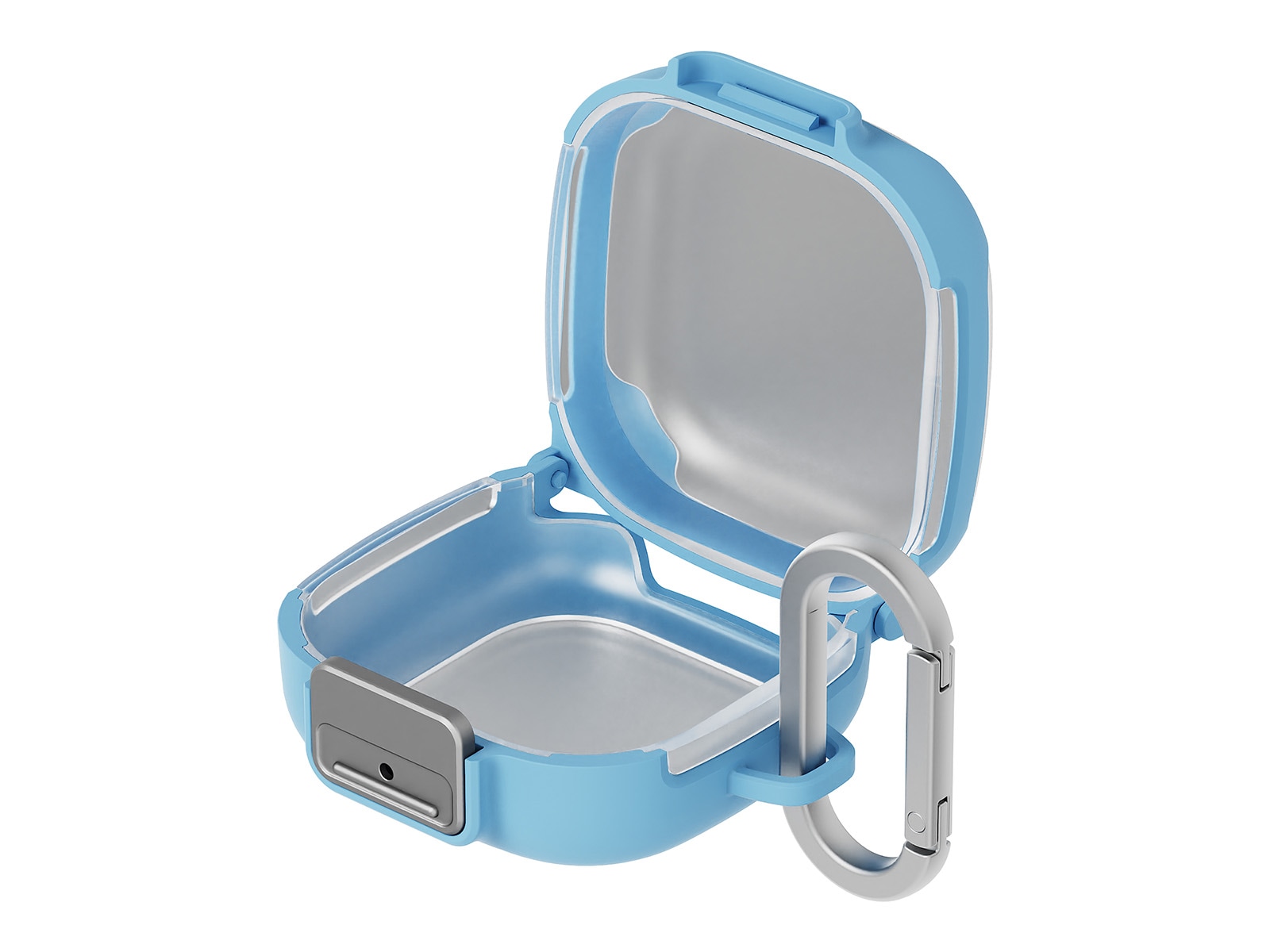 Clip Case with Carabiner for Buds4 and Buds4 Pro, Sky Blue - open
