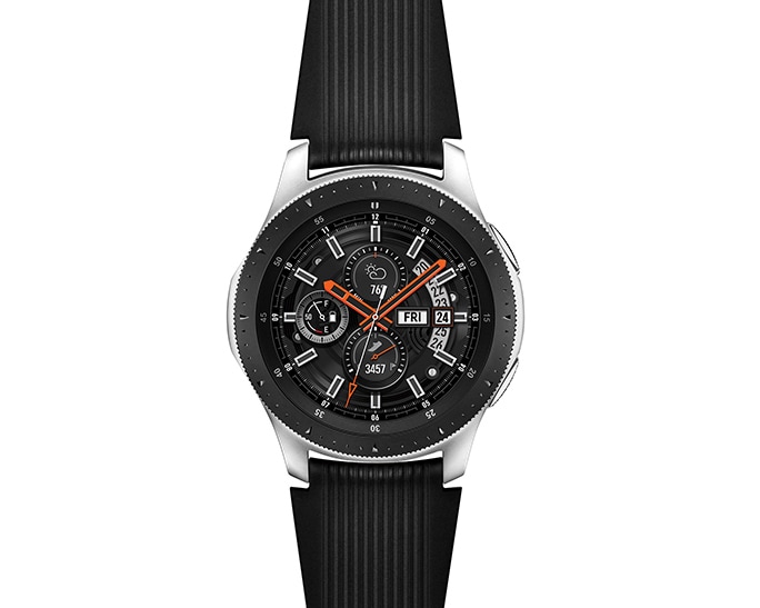 SAMSUNG SM-R805UZSAXAR Galaxy Watch Smartwatch 46mm Stainless Steel LTE GSM  (Unlocked), Phone, Silver (Renewed)