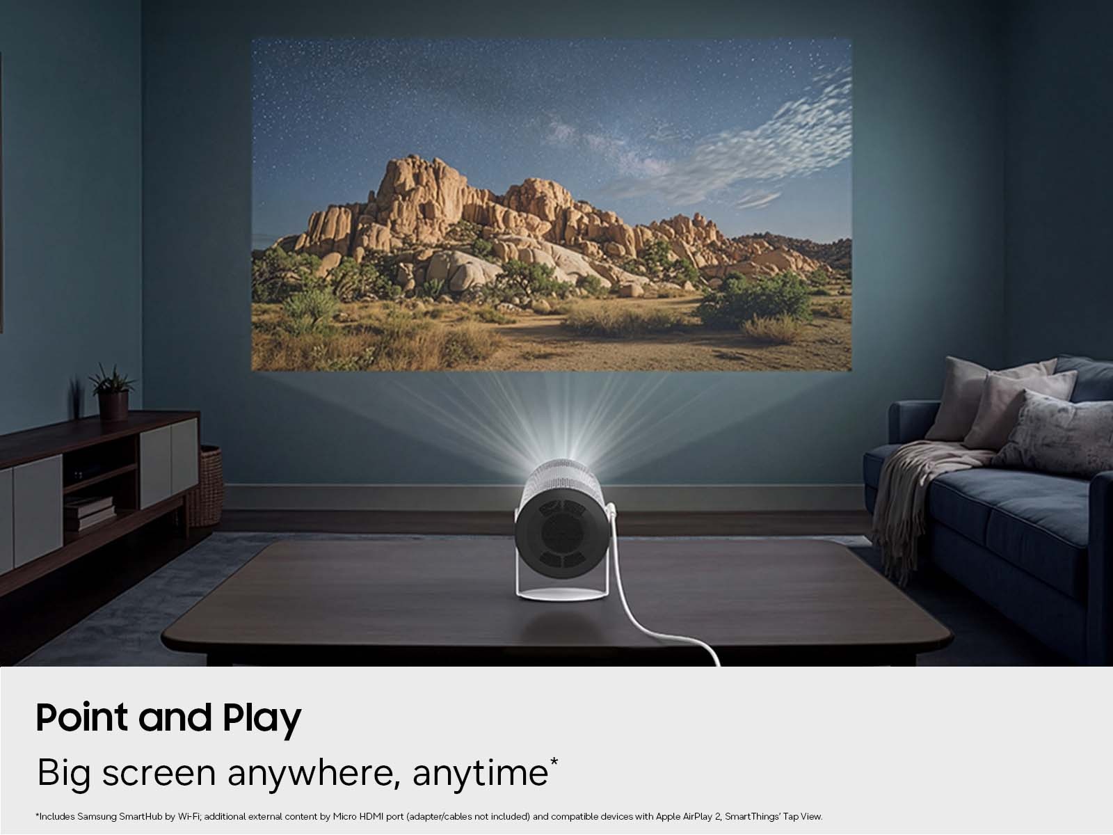 An illustrative example of Point and Play functionality on the Freestyle+