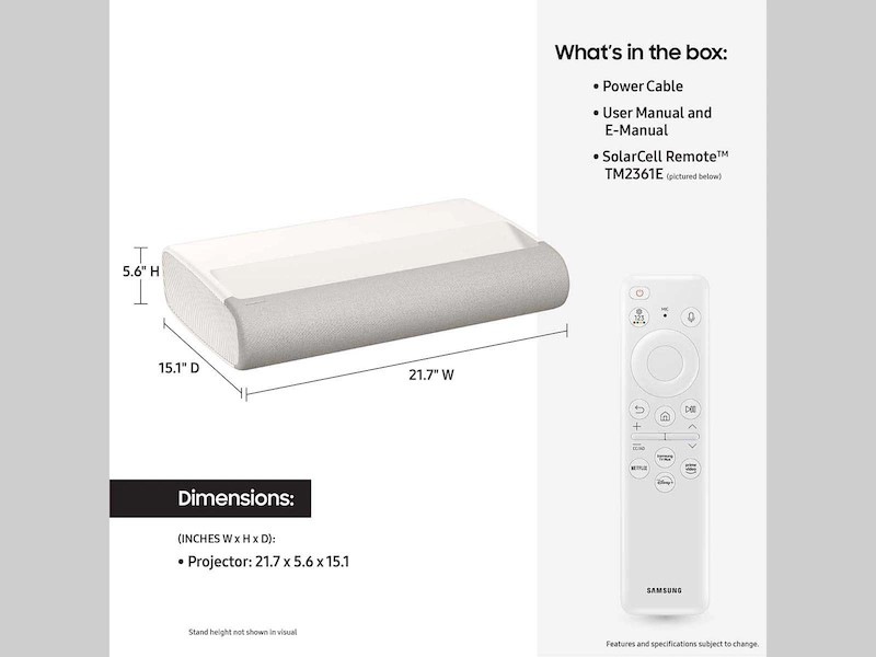 The Premiere LPU9D 4K Tizen OS Ultra-short throw Projector (2024) White