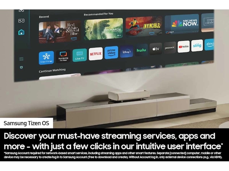 The Premiere LPU9D 4K Tizen OS Ultra-short throw Projector (2024) White