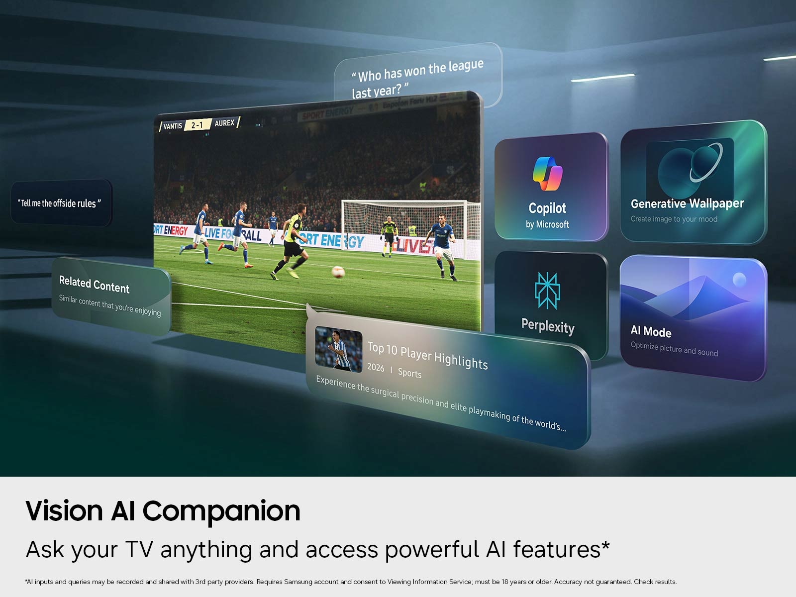 Mini LED M90H 4K Samsung Vision AI Smart TV (2026) Front2 Graphite 