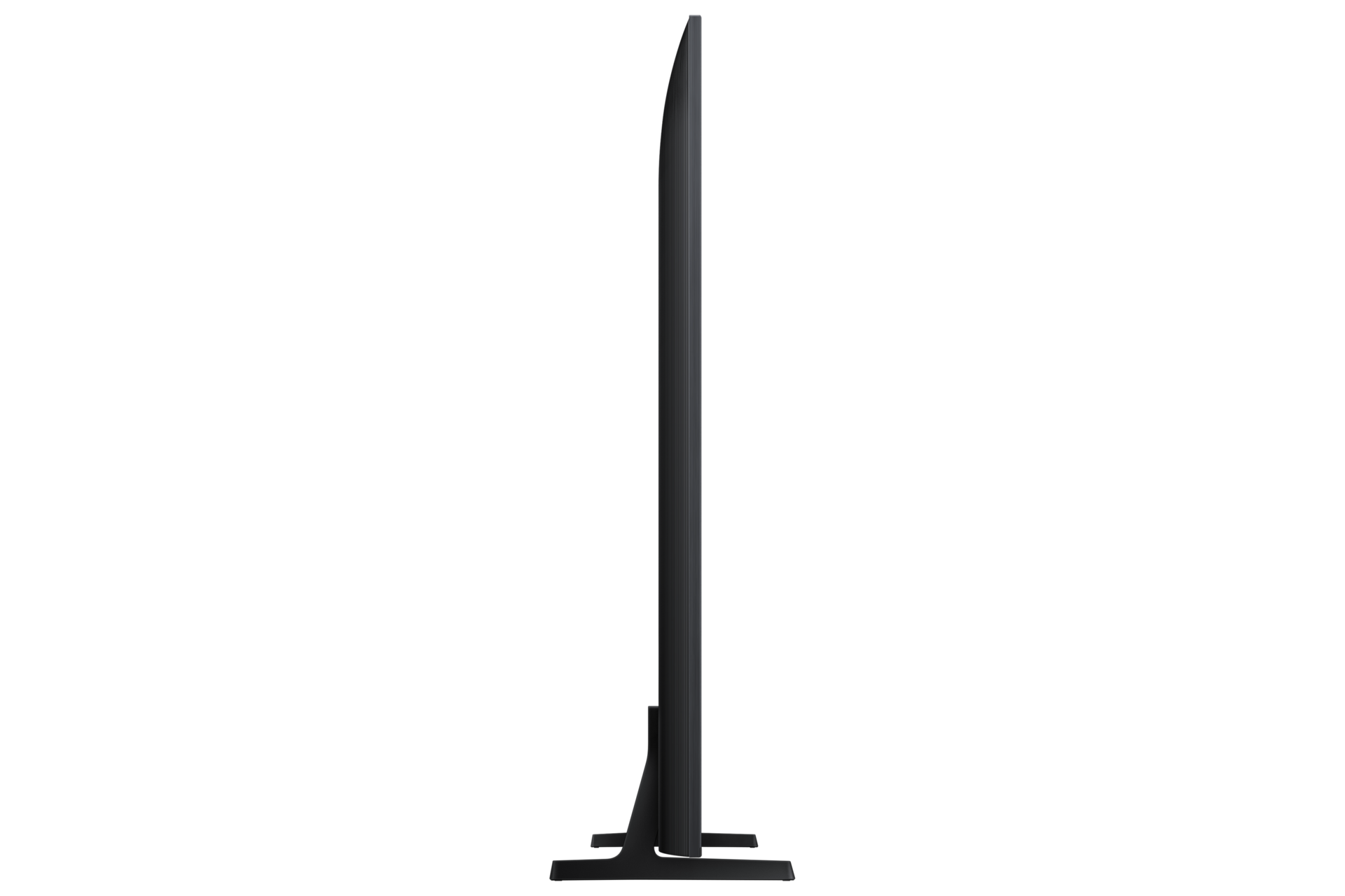 An official product shot with side view of the Samsing 98 inch Class Crystal UHD U9000H 4K Samsung Vision AI Smart TV (2026)'s slim profile.