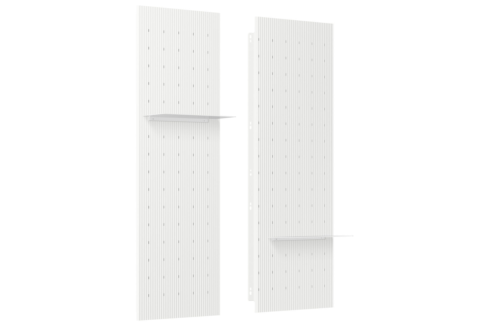 55” MyShelf Side Stripe Board with Shelves Front3 White 