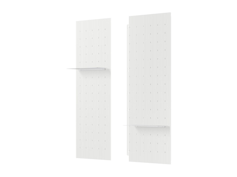 55” MyShelf Side Stripe Board with Shelves L-Perspective White 