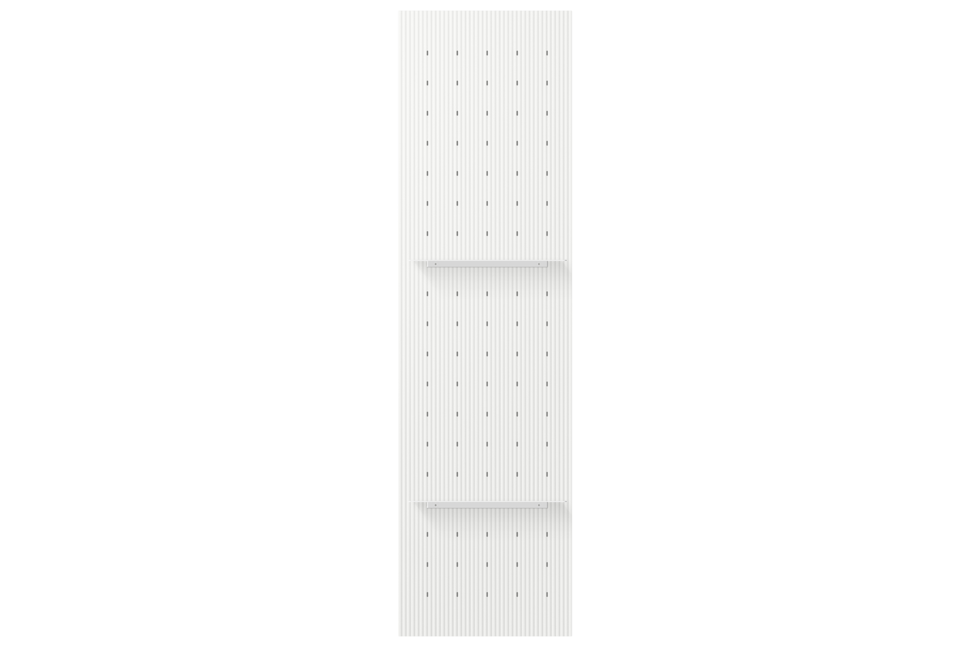 65” MyShelf Side Stripe Board with Shelves Front2 White 