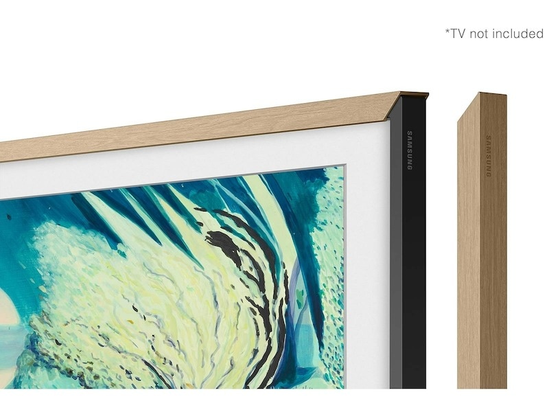 50" The Frame Customizable Bezel Modern Teak