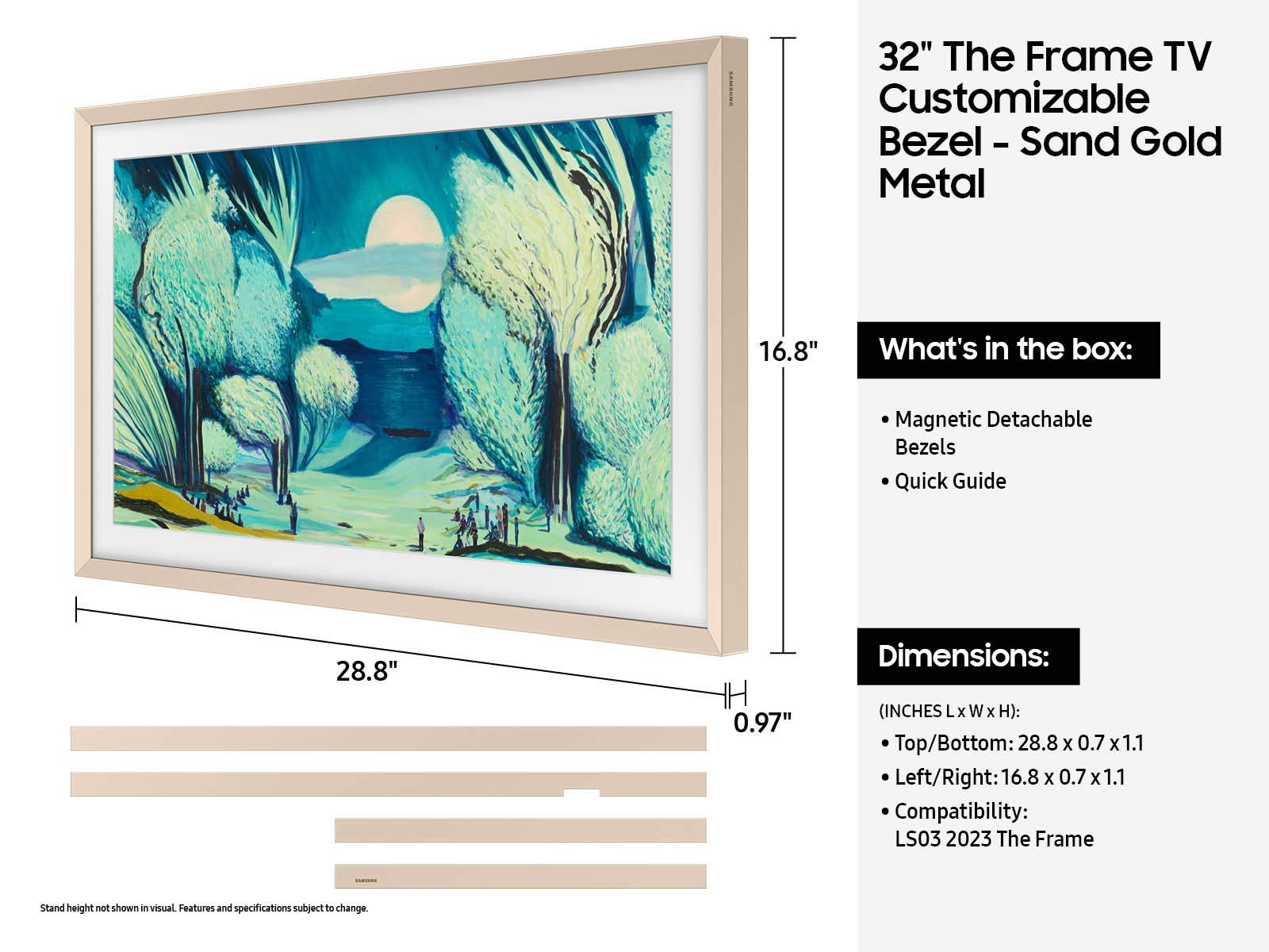 Customizable Frame VG-SCFC Detail2 Sand Gold 