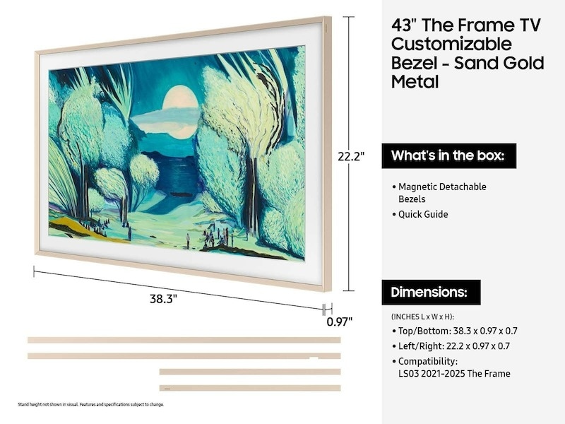 43" The Frame Customizable Bezel - Sand Gold Metal Sand Gold