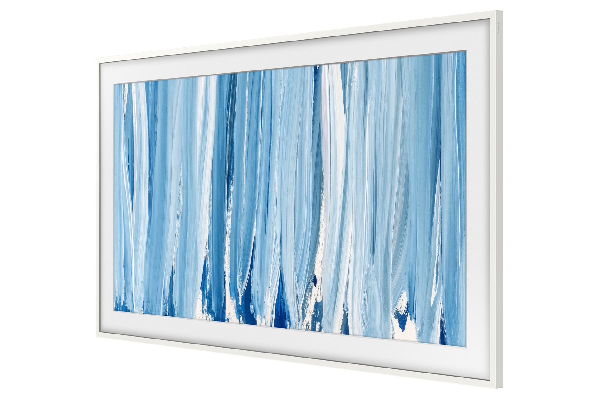 32 Inch The Frame Customizable Bezel -Modern White Amber Brown