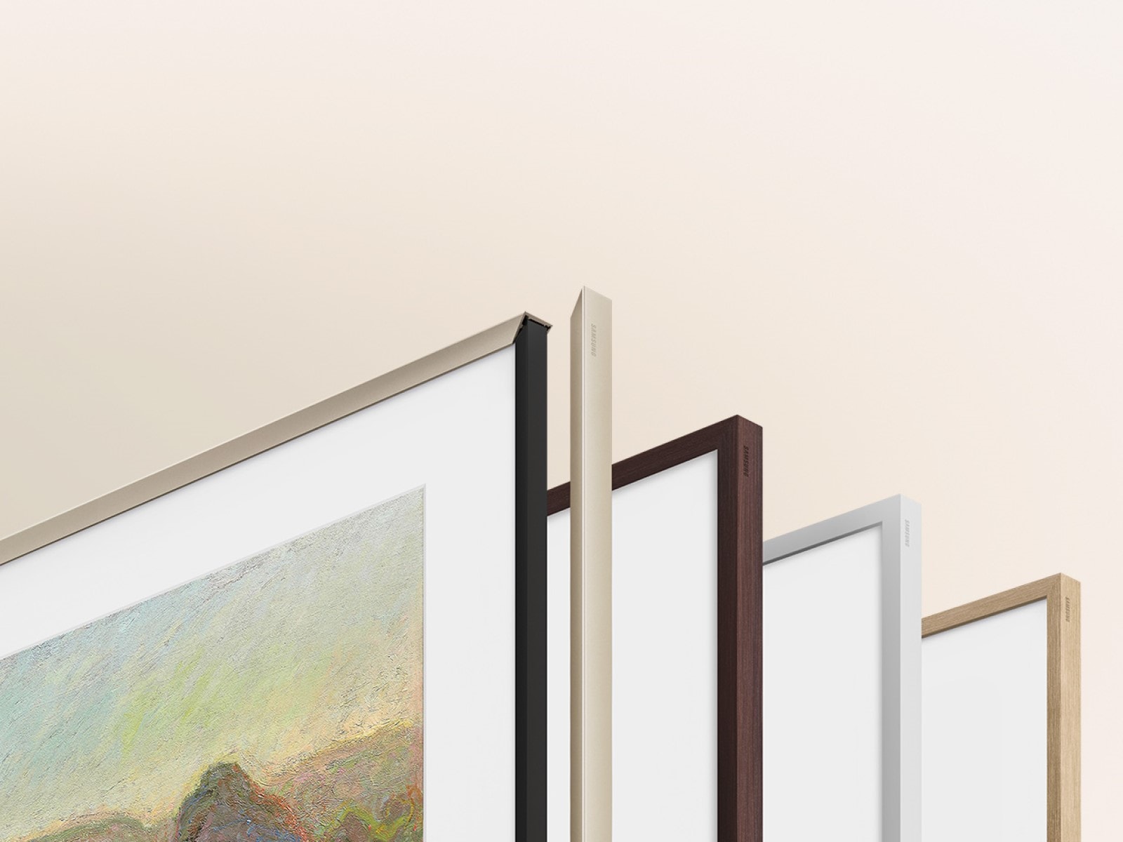 85 Inch The Frame Customizable Bezel -Modern Teak Modern Teak