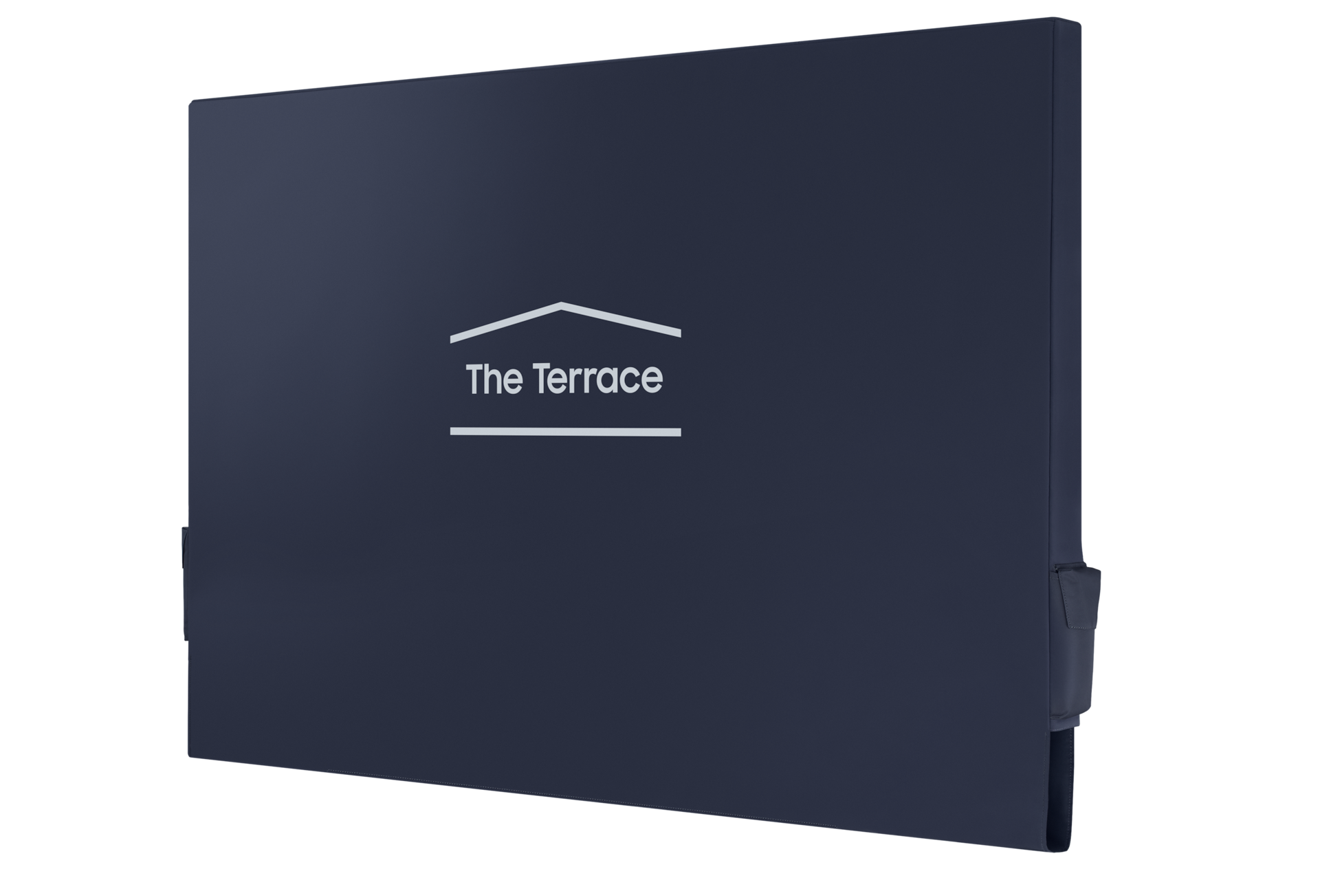 The Terrace Outdoor TV Dust Cover R-Perspective-With-Soundbar Gray 