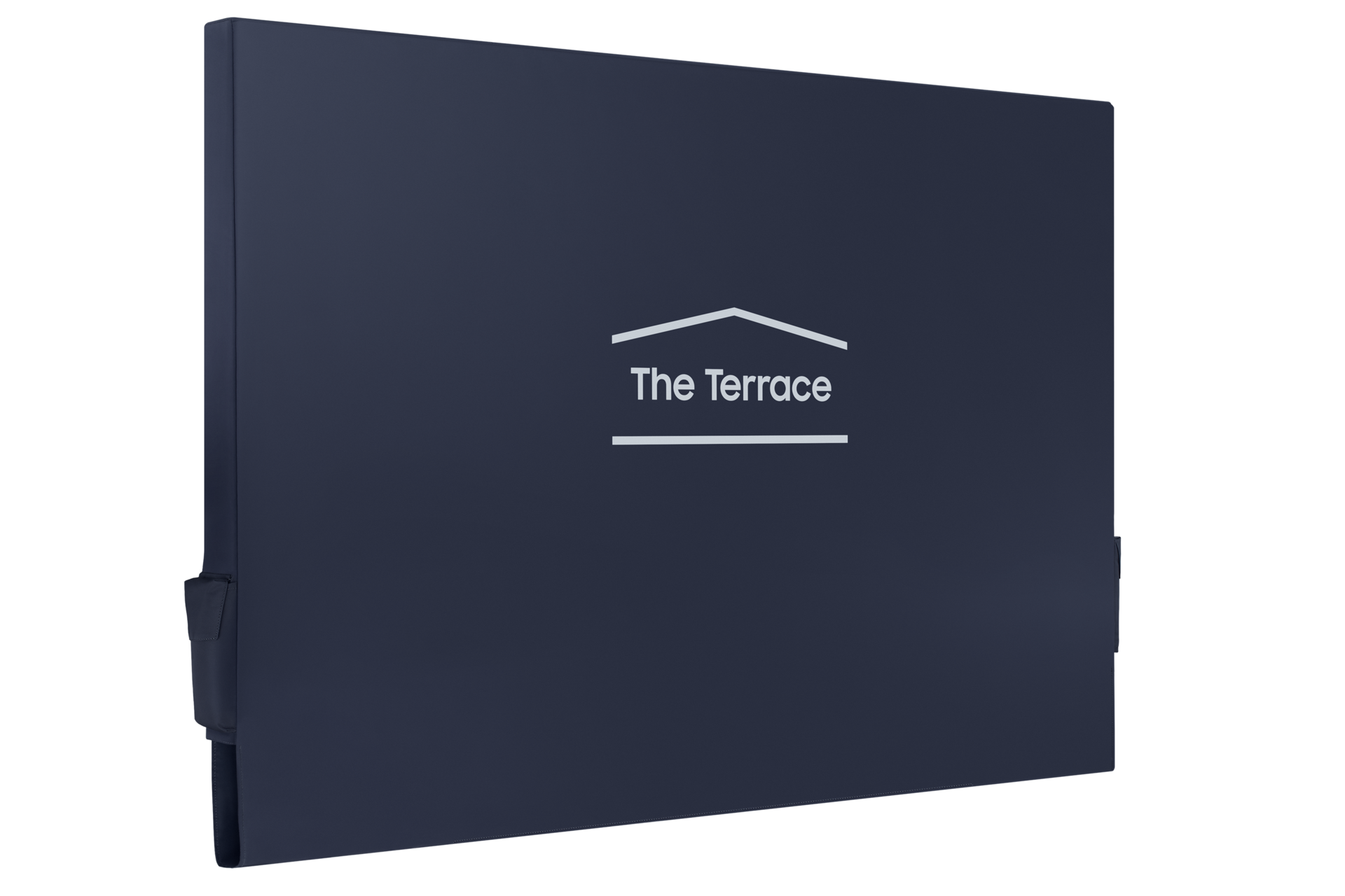The Terrace Outdoor TV Dust Cover L-Perspective-With-Soundbar Gray 